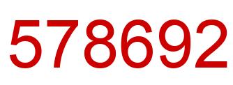 Número 578692 imagen rojo