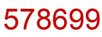 Number 578699 red image