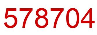 Number 578704 red image