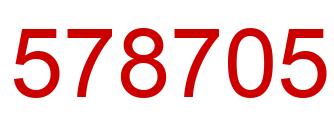 Number 578705 red image