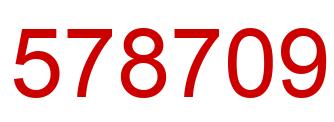 Number 578709 red image
