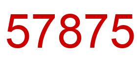 Number 57875 red image