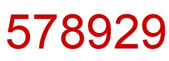 Número 578929 imagen rojo