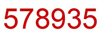 Número 578935 imagen rojo