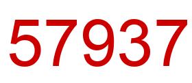 Number 57937 red image