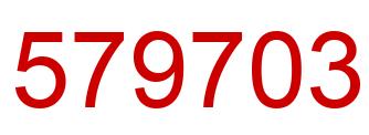 Number 579703 red image