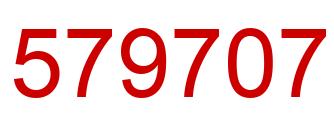 Number 579707 red image