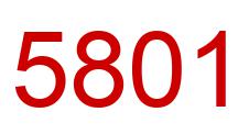Number 5801 red image