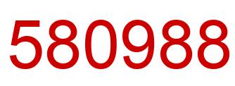 Number 580988 red image