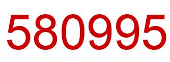 Number 580995 red image
