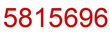 Number 5815696 red image