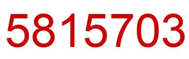 Number 5815703 red image