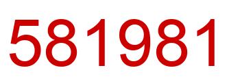 Number 581981 red image