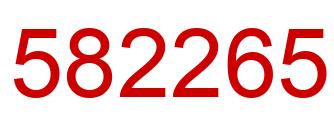 Number 582265 red image