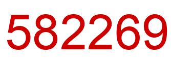 Number 582269 red image
