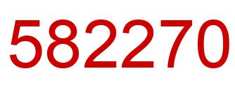 Number 582270 red image