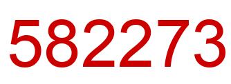 Number 582273 red image