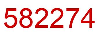 Number 582274 red image