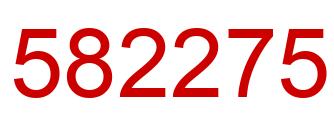 Number 582275 red image