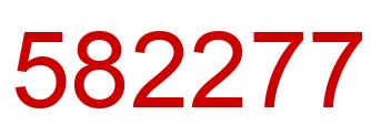 Number 582277 red image