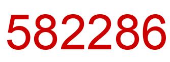 Number 582286 red image