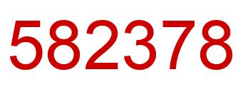 Number 582378 red image
