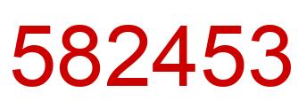 Número 582453 imagen rojo