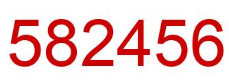 Número 582456 imagen rojo
