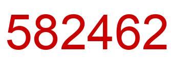 Número 582462 imagen rojo