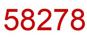 Number 58278 red image