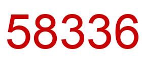 Número 58336 imagen rojo