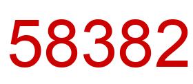 Número 58382 imagen rojo