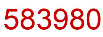 Number 583980 red image