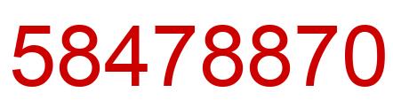 Number 58478870 red image