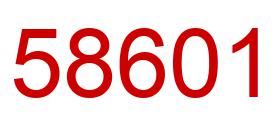 Number 58601 red image