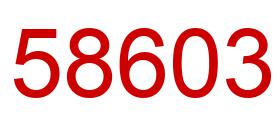Number 58603 red image
