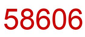 Number 58606 red image