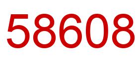 Number 58608 red image