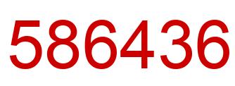 Number 586436 red image