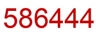 Number 586444 red image