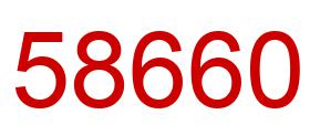 Number 58660 red image