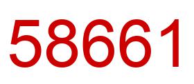 Number 58661 red image