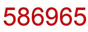 Number 586965 red image