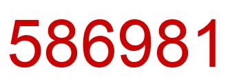 Number 586981 red image