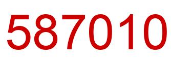 Number 587010 red image