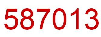 Number 587013 red image