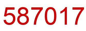 Number 587017 red image