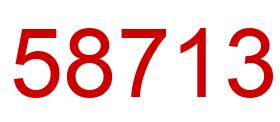 Number 58713 red image