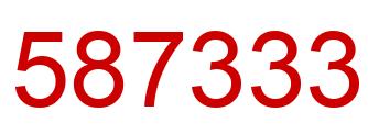 Number 587333 red image