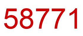Number 58771 red image